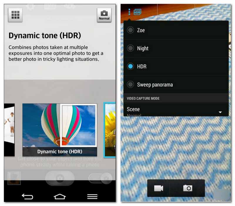 Dispositivo Android definido HDR