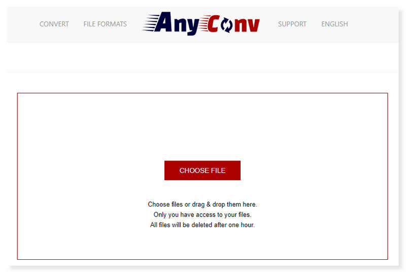 AnyConv اختر ملفًا للتحميل
