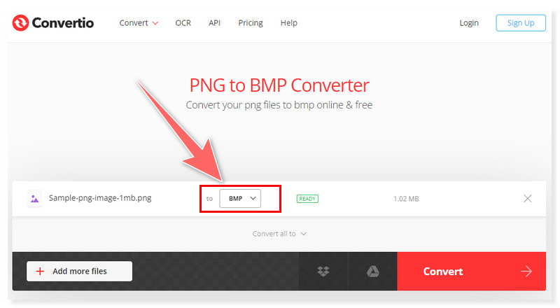 Convertio 線上 BMP 轉換器