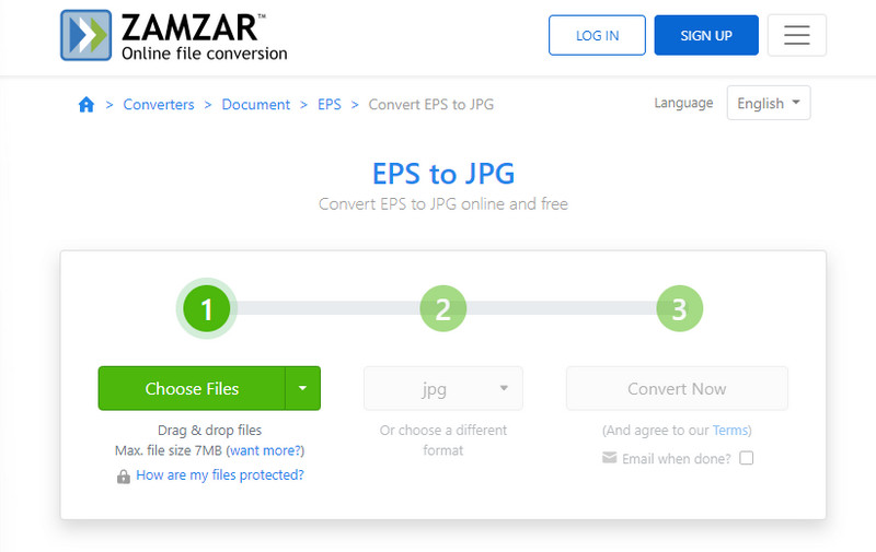 EPS JPG Zamzar Converter