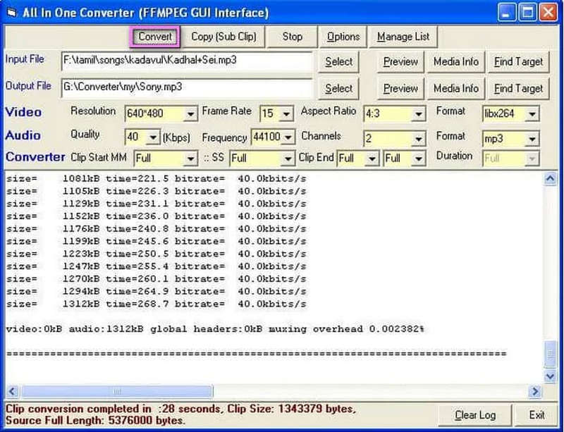 FFmpeg แปลง Gif เป็น MP4