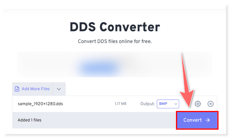 Conversor DDS online Freeconvert