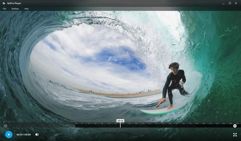 การเล่นเครื่องเล่น Gopro