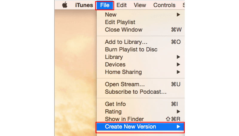 iTunes létrehozása MP4 verzió