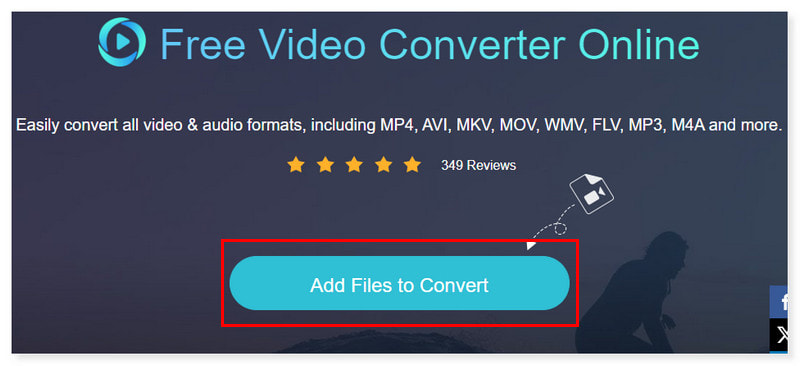 برنامج Vidmore Converter لإضافة الملفات عبر الإنترنت