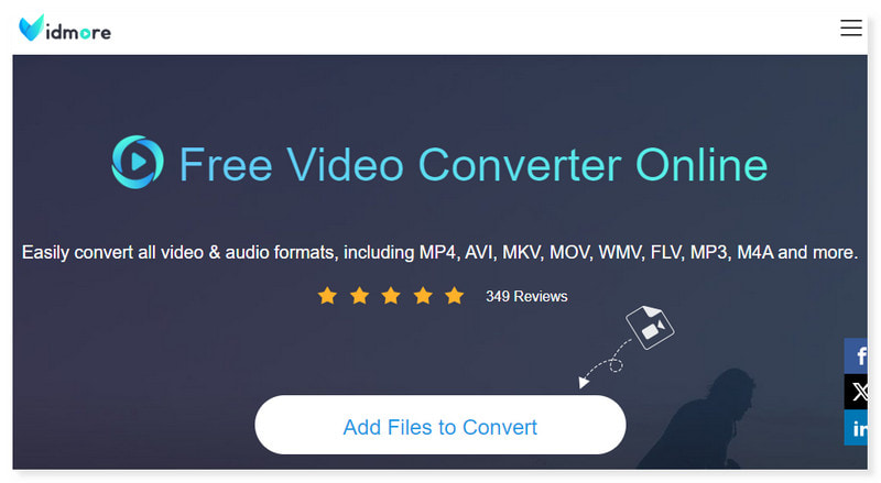 Convertitore gratuito Vidmore online