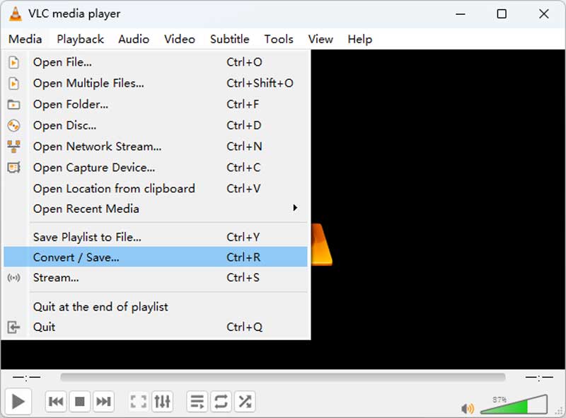 VLC Media Convert Save