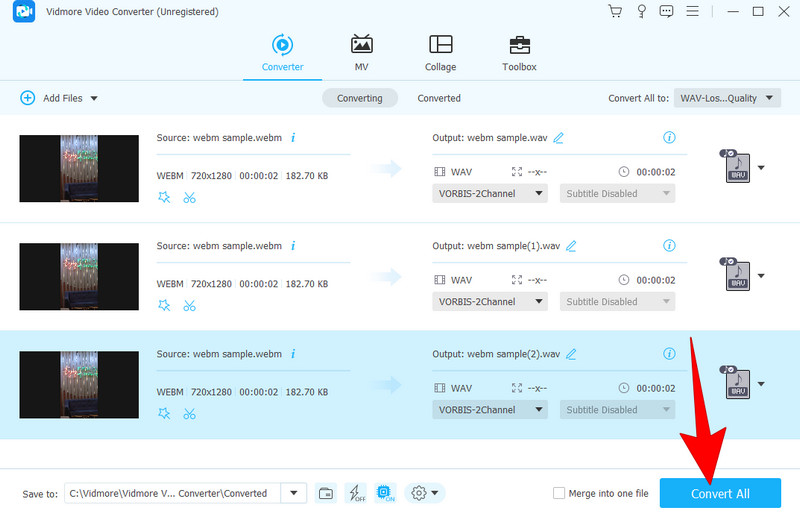 Convertir WebM WAV Vidmore