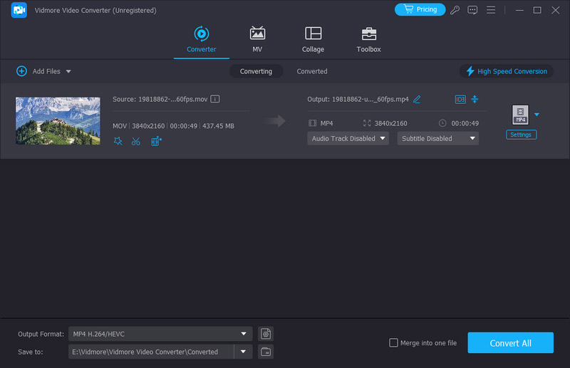 Tambahkan File MOV untuk Dikonversi