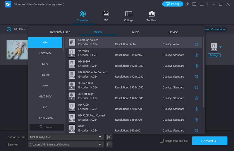 Choose MP4 As 3gp Output