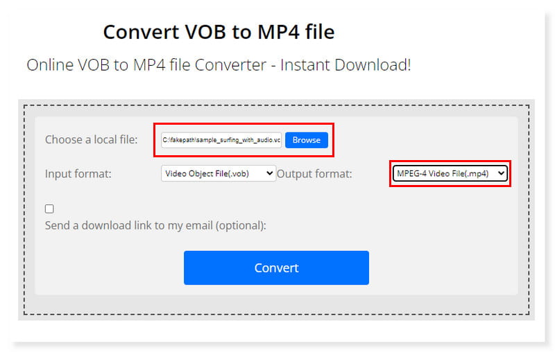 Konversi File Tambahkan Telusuri File