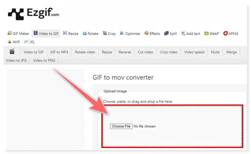 EZGIF GIF to MOV Converter