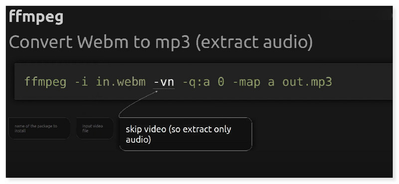 FFmpeg Estrai solo audio