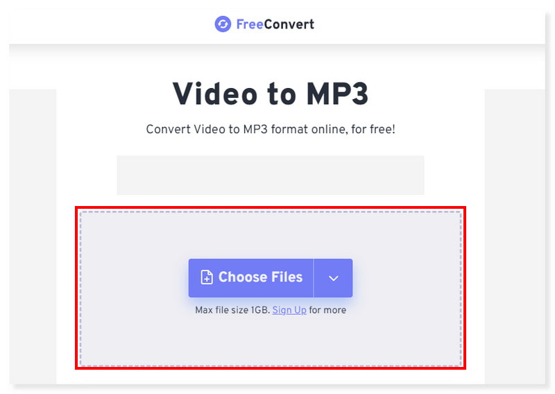 FreeConvert Online Video til MP3