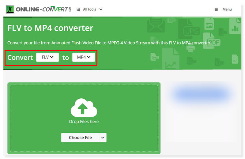 Converti online FLV in MP4