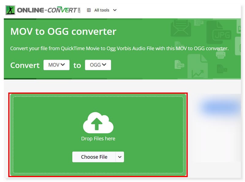 Online Convert MOV to OGG