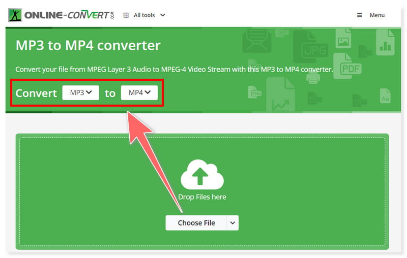 Converter MP3 em vídeo on-line
