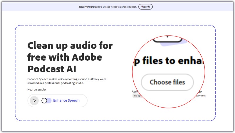 Töltse fel az Adobe Válasszon fájlt