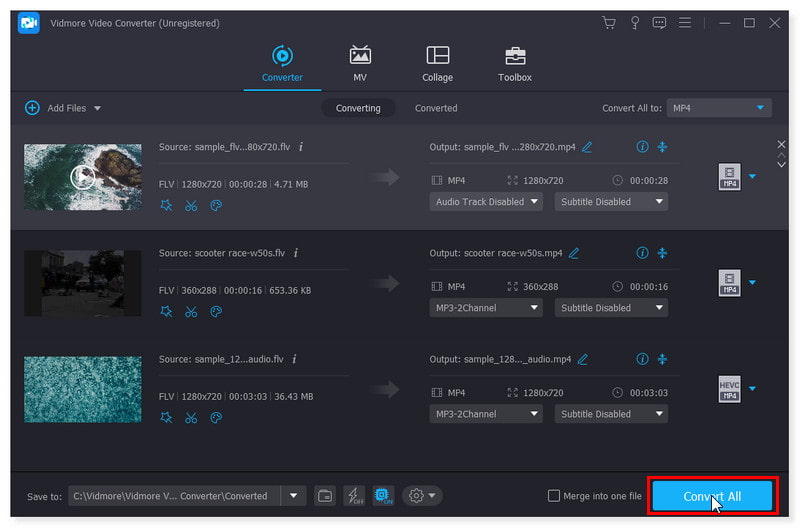 Vidmore Pretvorite sve FLV datoteke