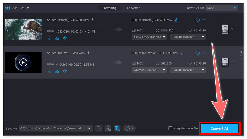 Vidmore Convert All to MOV