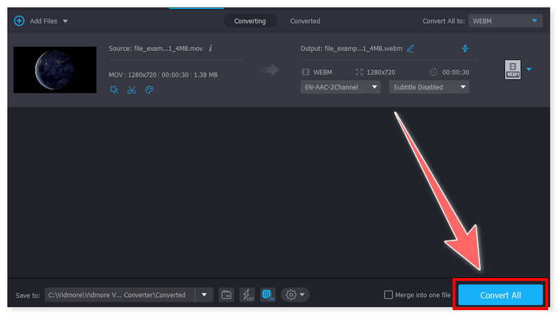 Vidmore Convert All to WEBM