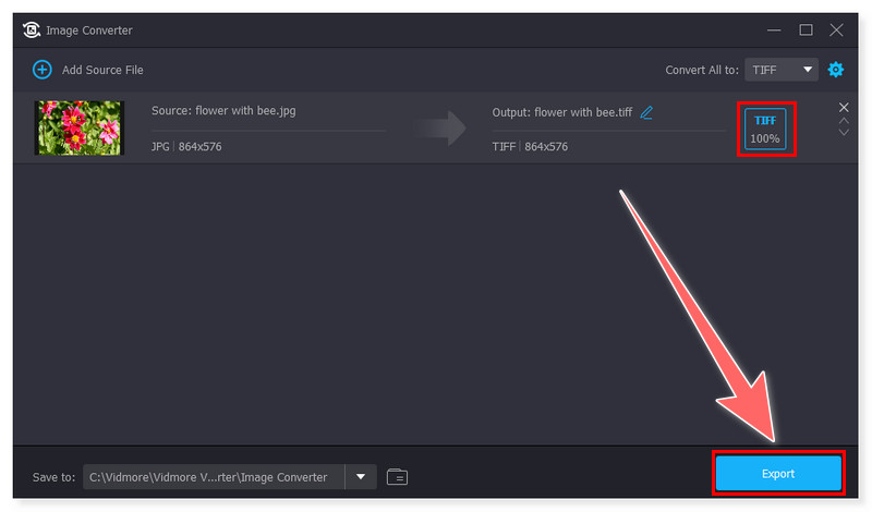 Vidmore TIFF Görüntüsünü Dışa Aktar