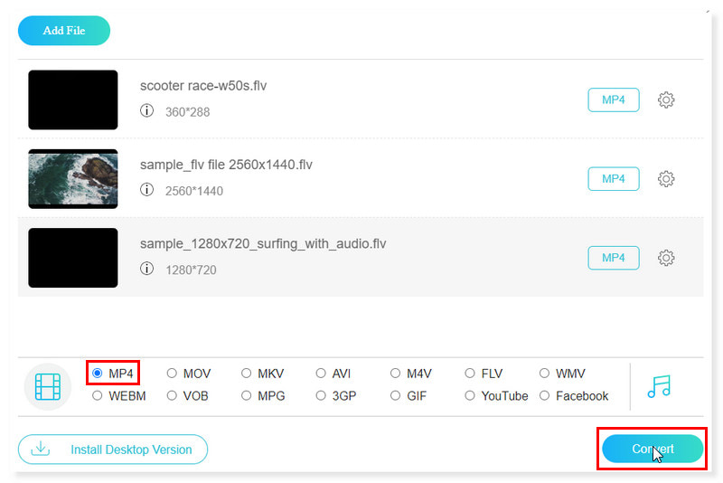 Vidmore Ücretsiz FLV Dosyaları Dönüştürme