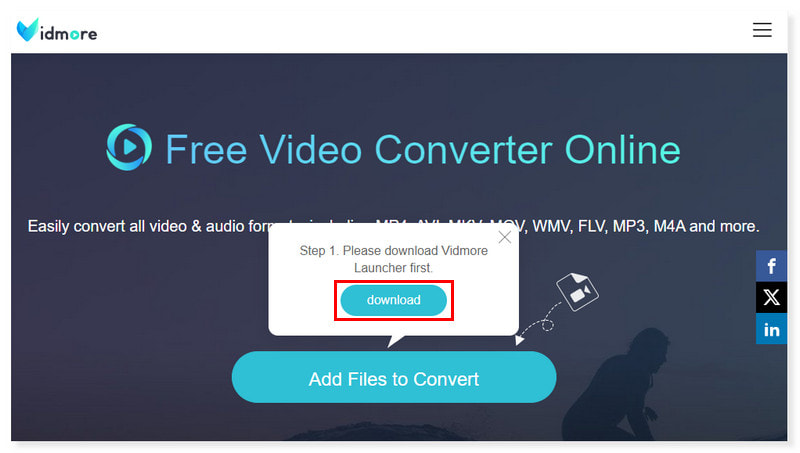 Convertitore FLV gratuito Vidmore online