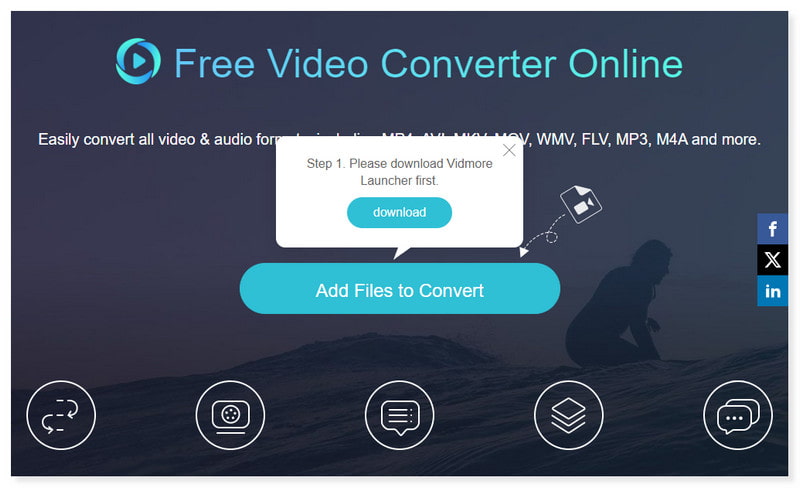 Vidmore gratis video-omzetter online