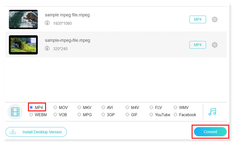 Vidmore Online pretvaranje datoteka