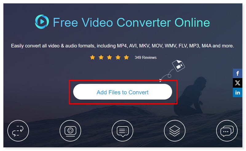 Vidmore Online Converter Dodajte datoteku