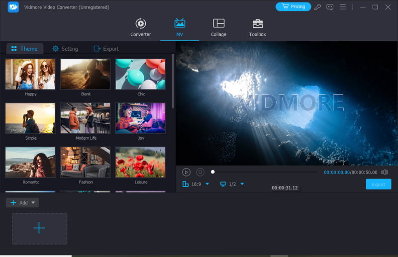 Interfaccia di Vidmore Video Converter