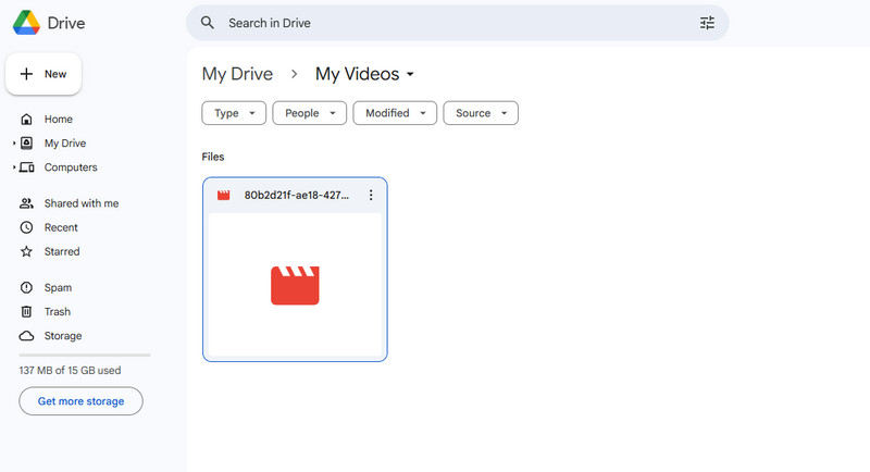 Videó hozzáadása a Google Drive-ról