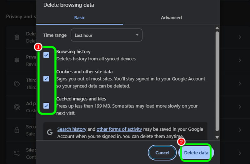 Cancella i cookie della cache di YouTube