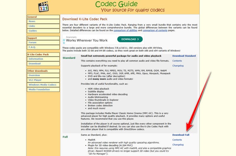 Installa il codec mancante