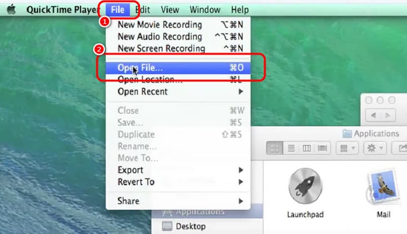 Launch Quicktime Player File Quicktime Player