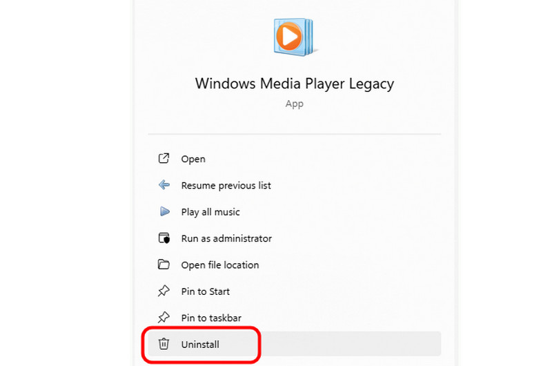 Reinstall Windows Media Player