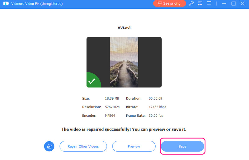 Save Fixed Mp4 Vidmore