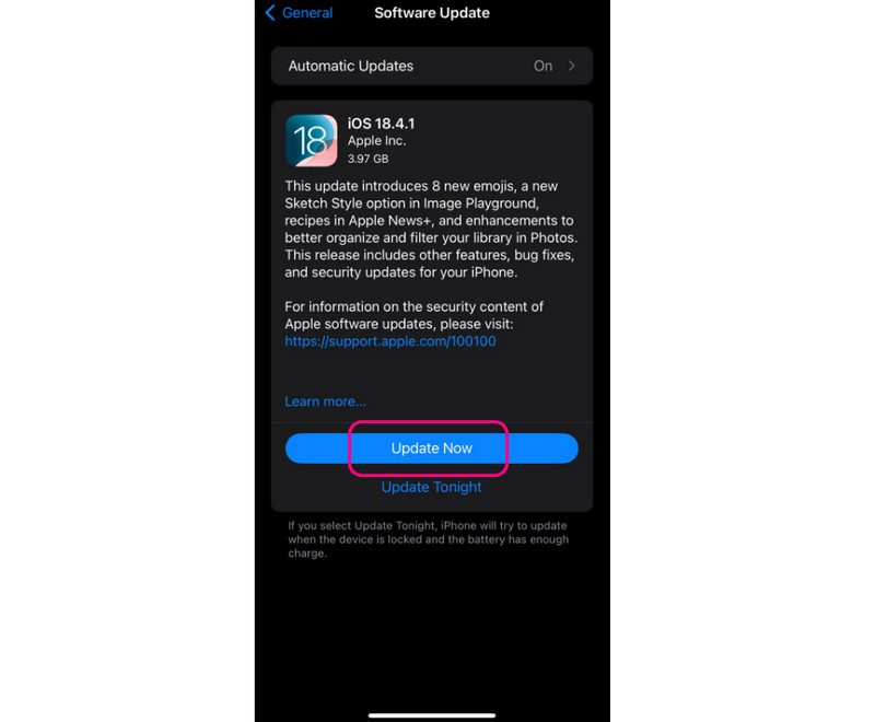 Actualizar el iOS