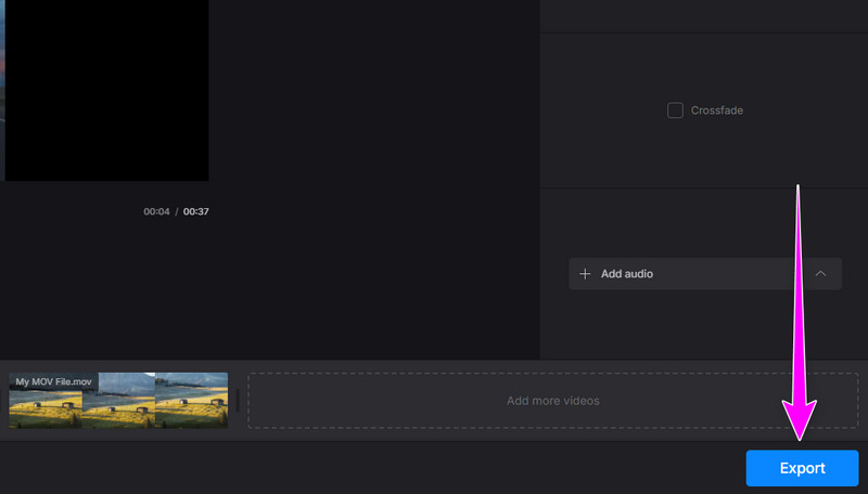 Click Export Clideo