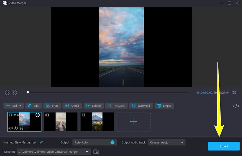 Export Combined MOV Videos