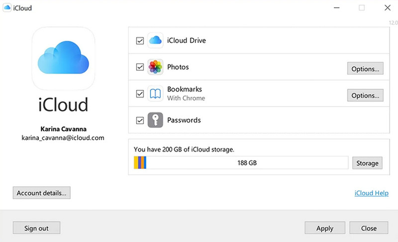 Upload de aplicativo iCloud