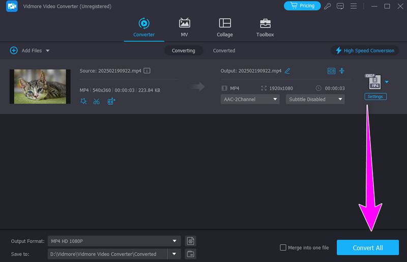 轉換所有較低解析度的 Vidmore