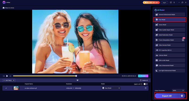 Ekspor Peningkat Video Vidmore