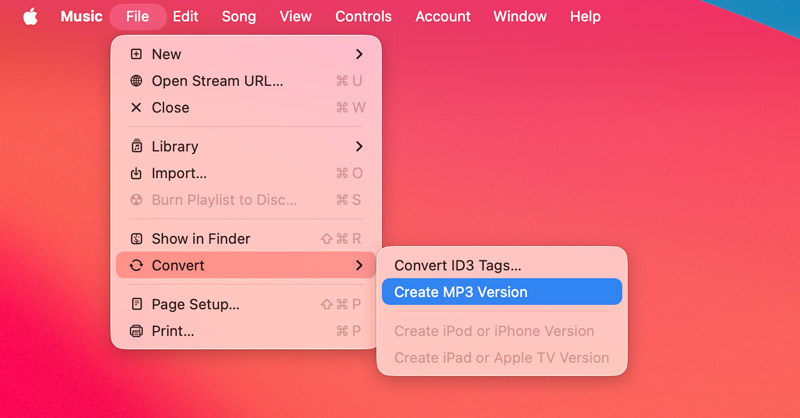 Converter e criar versões em MP3 do Apple Music no Mac