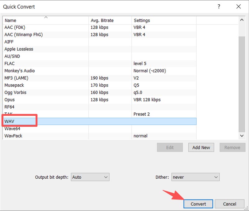 Convertir FLAC a WAV Foobar2000