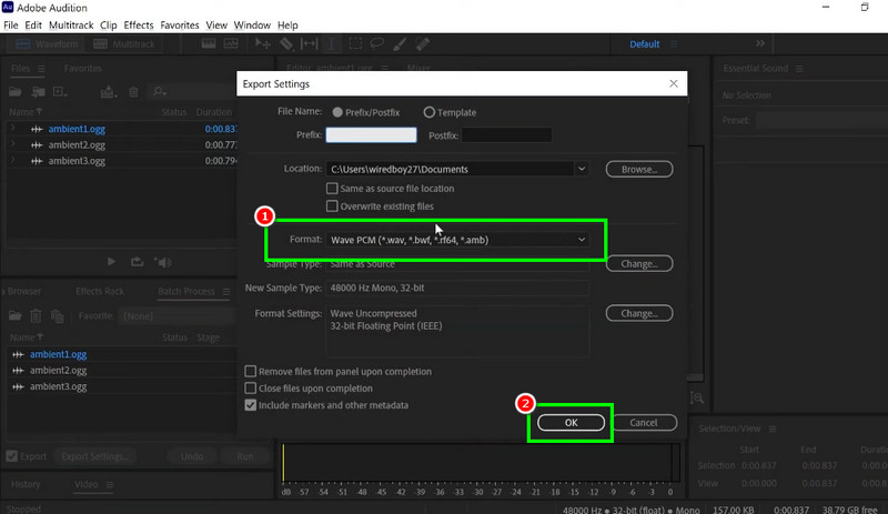 Convert Wav To Ogg Adobe Audition