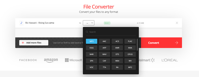 Converti WMA in MP3 online gratuitamente
