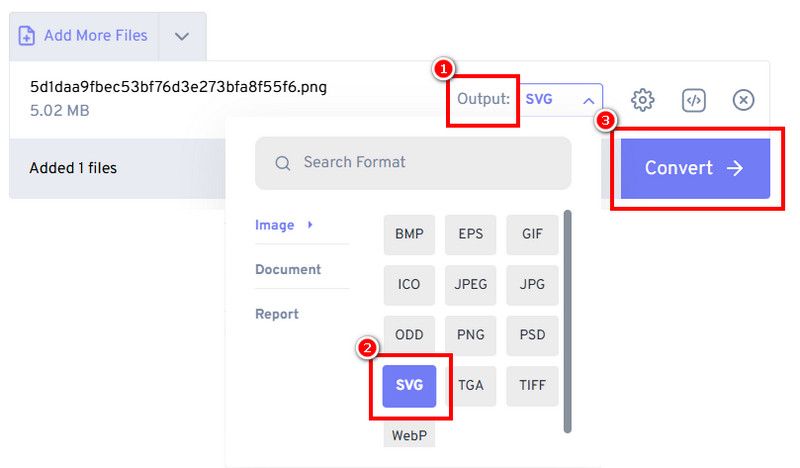 Konverter PNG til SVG Freeconvert