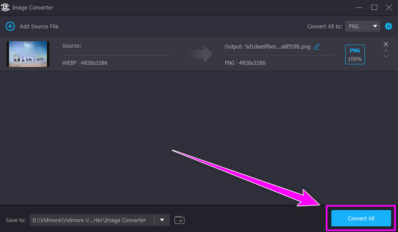 Gumb Pretvori sve Vidmore